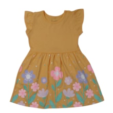 Vestido Manga Curta Estampa Flores 27233 - Brandili
