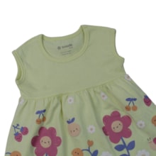 Vestido Manga Curta Estampa Flores 27401 - Brandili