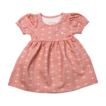 Vestido Manga Curta Estampa Florzinhas 36680 - Brandili