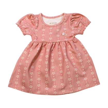 Vestido Manga Curta Estampa Florzinhas 36680 - Brandili 