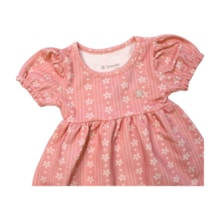 Vestido Manga Curta Estampa Florzinhas 36680 - Brandili