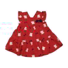 Vestido Manga Curta Estampa Ursas com Body Embutido 1001217 - Kyly