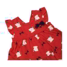 Vestido Manga Curta Estampa Ursas com Body Embutido 1001217 - Kyly