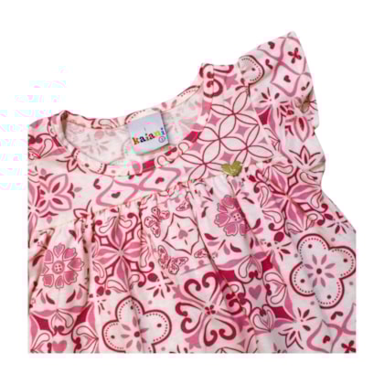 Vestido Manga Curta Estampado 11884 - Kaiani 