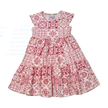 Vestido Manga Curta Estampado 11906 - Kaiani 