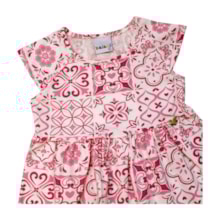 Vestido Manga Curta Estampado 11906 - Kaiani 