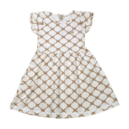 Vestido Manga Curta Estampado 22904 - Glinny 