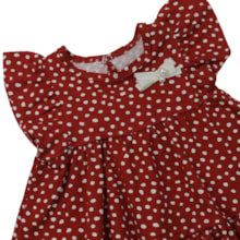 Vestido Manga Curta Estampado Bolinhas A0316 - Alakazoo