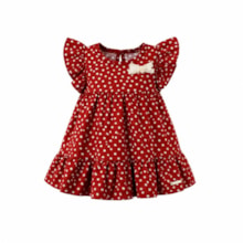 Vestido Manga Curta Estampado Bolinhas A0316 - Alakazoo