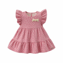 Vestido Manga Curta Estampado Bolinhas A0316 - Alakazoo