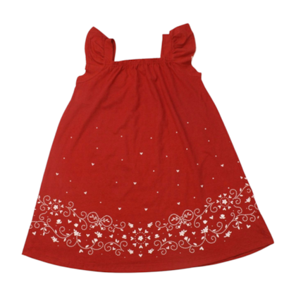 Vestido Manga Curta Estampado Corações 26509 - Brandili Mundi 