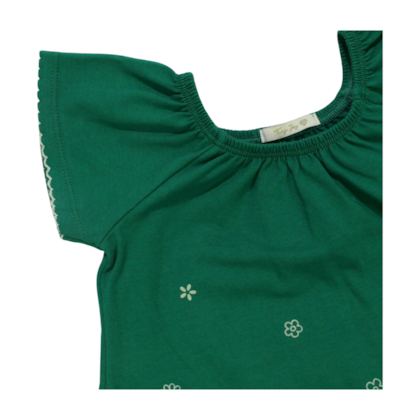 Vestido Manga Curta Estampado Flores 11520 - Tiny Joy 