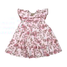 Vestido Manga Curta Estampado Flores 2001248 - Milon  