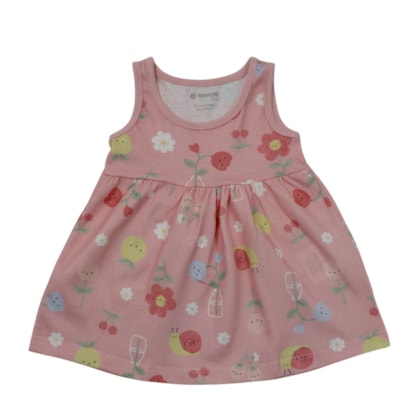 Vestido Manga Curta Estampado Flores 27398 - Brandili