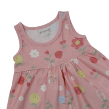 Vestido Manga Curta Estampado Flores 27398 - Brandili