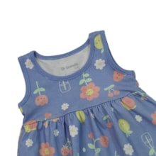 Vestido Manga Curta Estampado Flores 27398 - Brandili