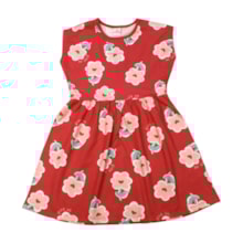 Vestido Manga Curta Estampado Flores 36949 - Brandili