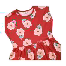 Vestido Manga Curta Estampado Flores 36949 - Brandili