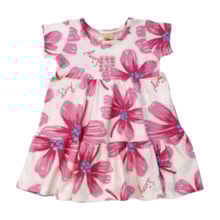 Vestido Manga Curta Estampado Flores 9255 - Livy