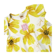 Vestido Manga Curta Estampado Flores 9255 - Livy