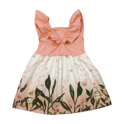 Vestido Manga Curta Estampado Flores com Strass 26482 - Brandili Mundo 