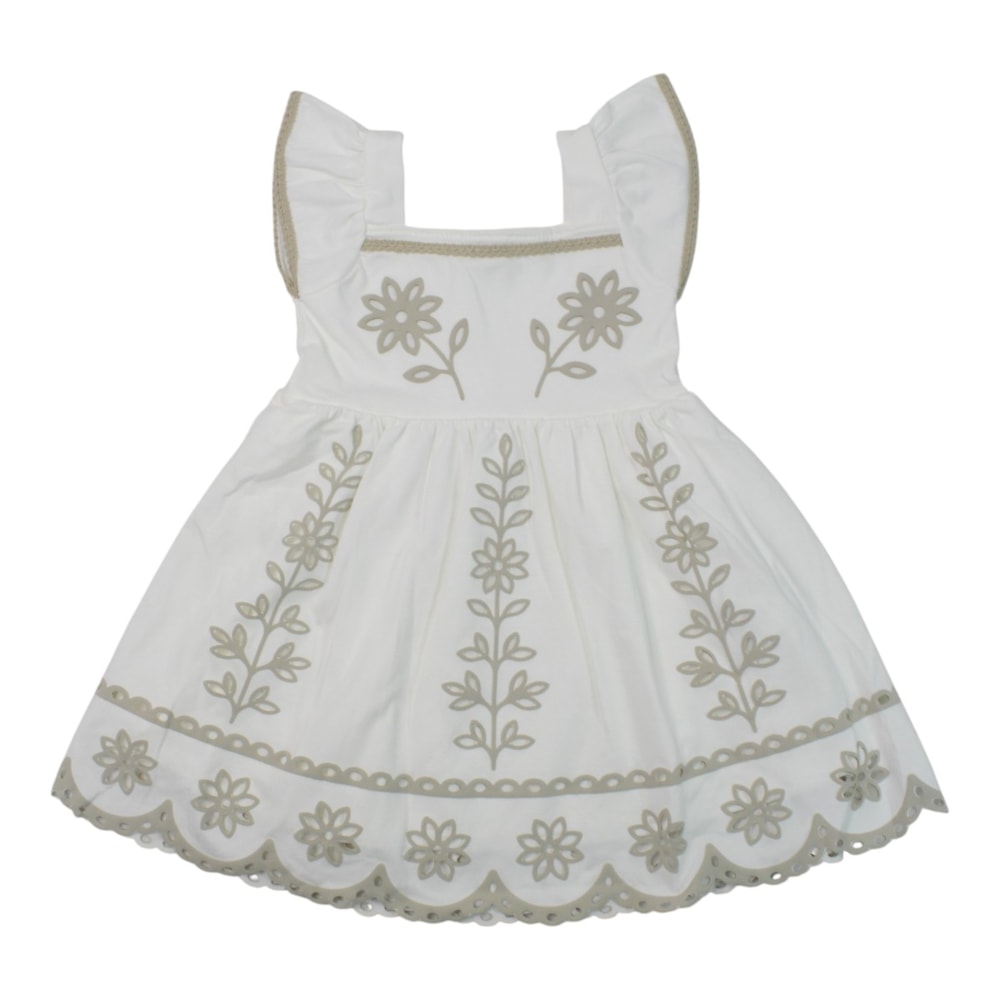 Vestido Manga Curta Flores 2001727 - Milon