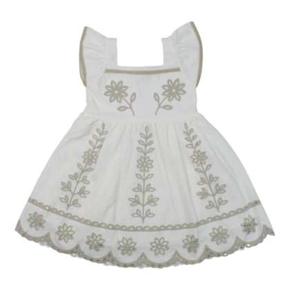 Vestido Manga Curta Flores 2001727 - Milon