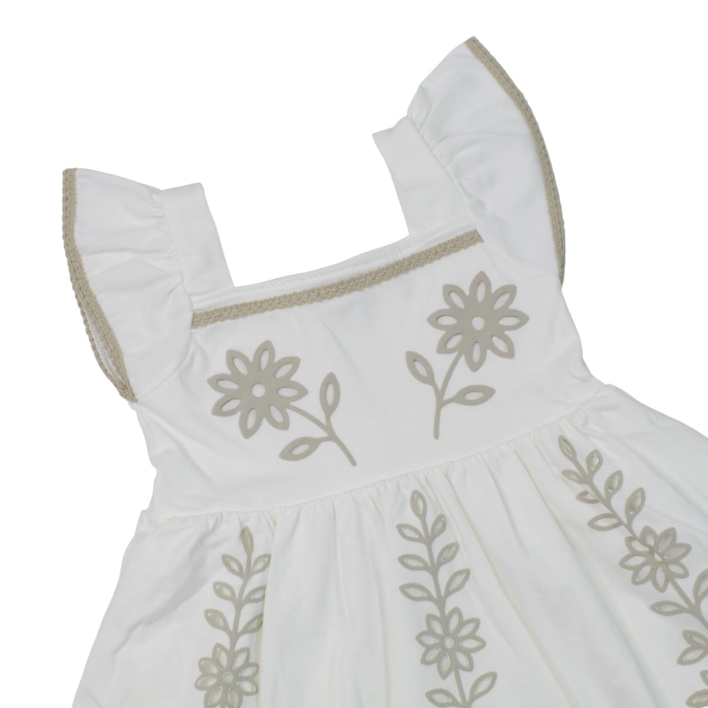 Vestido Manga Curta Flores 2001727 - Milon