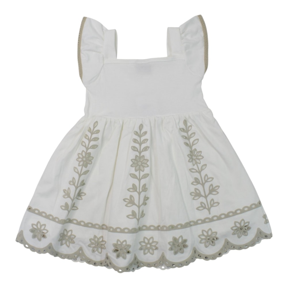 Vestido Manga Curta Flores 2001727 - Milon
