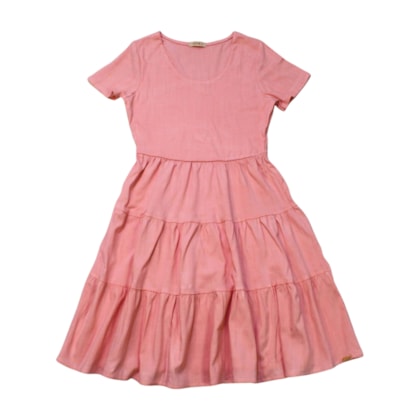 Vestido Manga Curta Liso C81211 - Cativa 