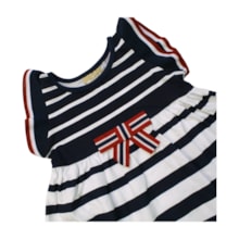 Vestido Manga Curta Listrado 2001000 - Milon