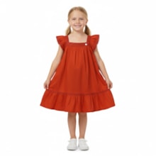 Vestido Manga Curta Tecido 37329 - Brandili Mundi