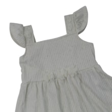 Vestido Manga Curta Trabalhado Flores - 37433 - Angerô