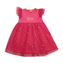 Vestido Manga Curta Tule com Brilho Shine 22135 - Rollu 