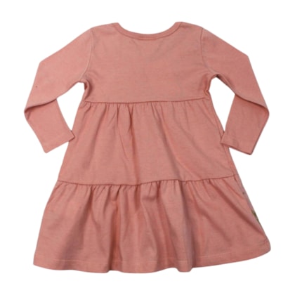 Vestido Manga Longa com Babado Estampa Laços 60600 - Kely Kety