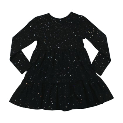 Vestido Manga Longa com Brilho 56473 - Brandili