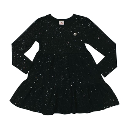 Vestido Manga Longa com Brilho 56473 - Brandili