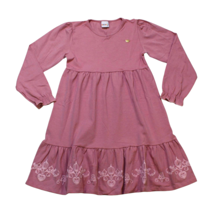 Vestido Manga Longa com Estampa na Barra 11675 - Kaiani 