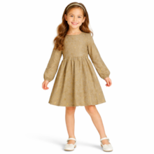 Vestido Manga Longa em Cotelê 9773 - Time kids