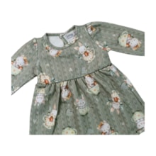 Vestido Manga Longa Estampa Coelhos A8102 - Alakazoo