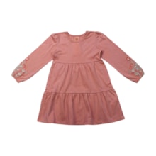 Vestido Manga Longa Estampa Flores nas Mangas 61072 - Kely Kety