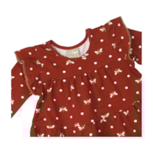 Vestido Manga Longa Estampado Borboletas  2001466 - Milon