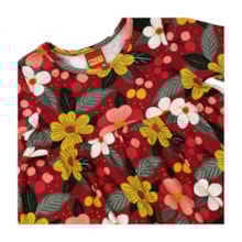 Vestido Manga Longa Estampado Flores 1001526 - Kyly