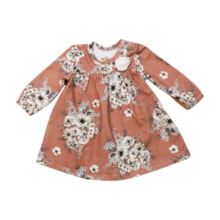 Vestido Manga Longa Estampado Flores com Colan 2000839 - Milon