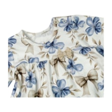 Vestido Manga Longa Estampado Laço com Calcinha 2 Peças  2001411- Milon