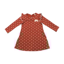 Vestido Manga Longa Estampado Laços 20333 - Glinny