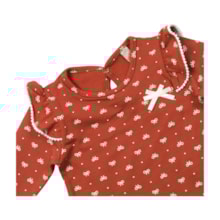 Vestido Manga Longa Estampado Laços 20333 - Glinny