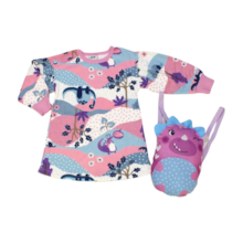 Vestido Manga Longa Moletom Estampado com Mochila 231785 - Elian