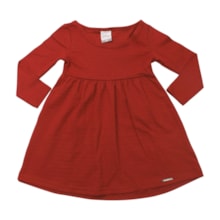 Vestido Manga Longa Poá Liso 00555 - Alakazoo
