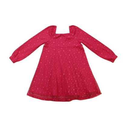 Vestido Manga Longa Tule Corações  C81080 - Cativa 